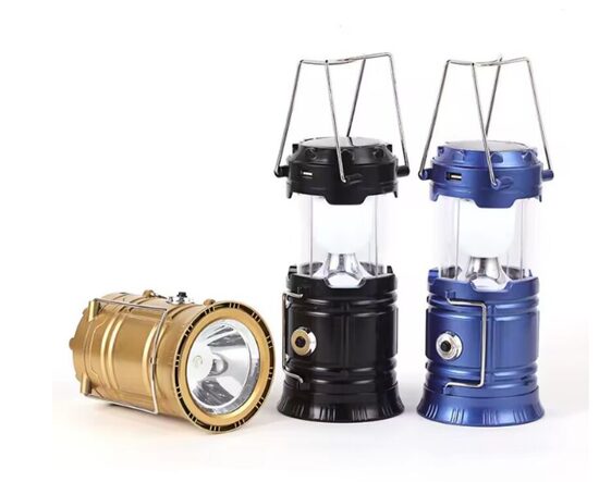 Lempa ir žibintuvėlis Powerbank 3in1 turistinis žibintas su saulės energija, 230V